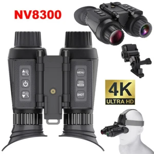 NV8300 3D Night Vision Binoculars Goggles 4K Hunting Head Mounted Infrared 300m - Picture 1 of 24