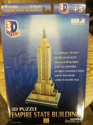 55 Piece 19" Puzzle Model Kit- Empire State Building  NEW in box COOL ITEM - Image 1 of 3