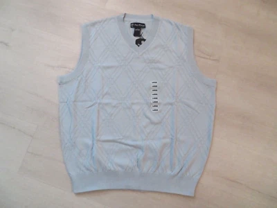$50 PRO TOUR DIAMOND PATTERN  COTTON SWEATER VEST - LARGE - NEWwTAGS- FREE SHIP - Image 1 of 4