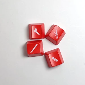 4 PCS Keycaps ABS OEM R4 Key Caps Red Keycaps Translucent Keycaps Keyboard - Bild 1 von 6