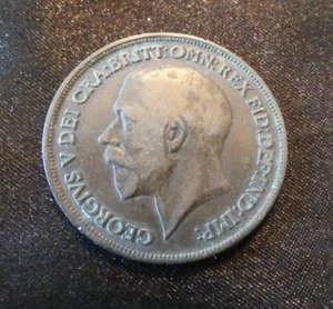 VINTAGE COIN 1913 ONE PENNY GEORGIVS - Picture 1 of 2