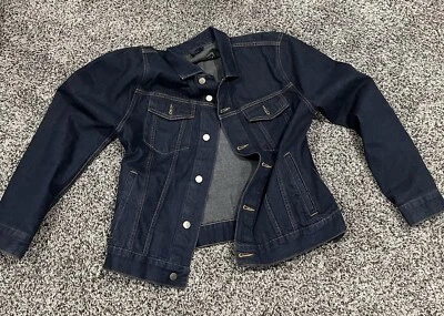 Men's 90s Vintage STRUCTURE Express Denim Jean Jacket (Canadian tux) Size Medium - Image 1 of 4