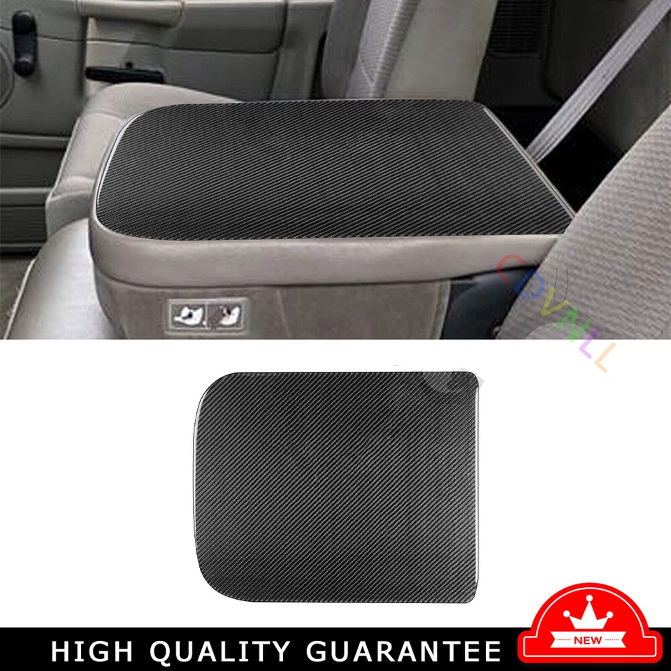 Cubierta de panel de caja de reposabrazos central para RAM 1500 2500 3500 02-05 vinilo fibra de carbono Foto 1 de 4