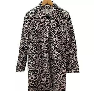 Giacca cappotto BILL BLASS stampa animalier 4 petite bottoni oro leopardato colletto jacquard - Foto 1 di 10