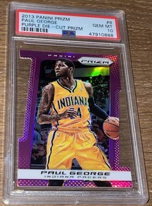 2013 PANINI PRIZM PAUL GEORGE PURPLE DIE CUT PRIZM /49 SP PSA 10 GEM MINT POP 2