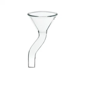 ABGIL BOROSILICATE GLASS POWDER FUNNEL OFFSET - Picture 1 of 3