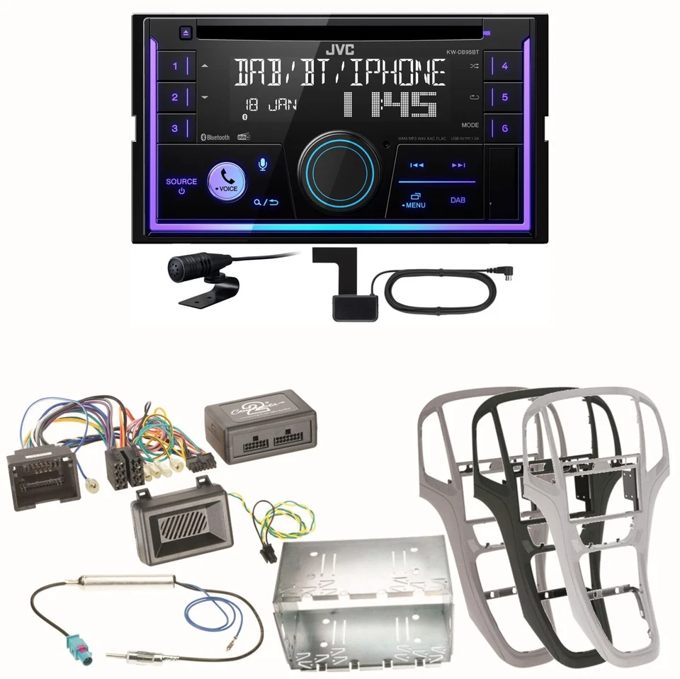 JVC KW-DB95BT Bluetooth Digitalradio Einbauset für Opel Astra J - Bild 1 von 1