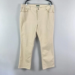 Lauren Ralph Lauren Corduroy Pants Size 18 Winter Cream Straight Leg - Picture 1 of 12