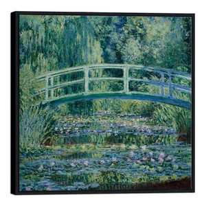Framed Canvas Wall Art Water-Lily Pond,1899 by Claude Monet Impressionism Art - Picture 1 of 7