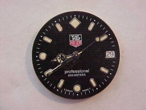 Vintage Tag Heuer Movement Dial And Hands 955.112. Black Dial