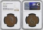 1826 GEORGE IV - Bronzed Proof PENNY - Rev C Thick Line...P1428 NGC PF62 BN