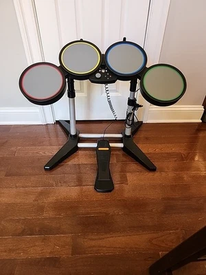 ROCK BAND Drum Set Official Harmonix XBOX 360 w/ Stand, Pedal - Image 1 of 4
