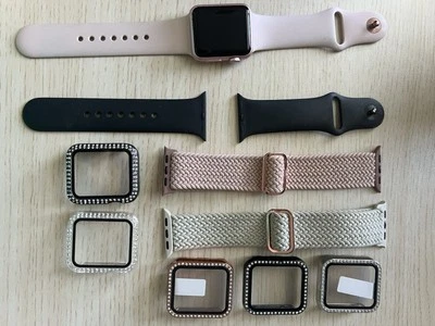Apple Watch Series 1 38mm Rose Gold Aluminum (for Parts Only) W/ Accessories - Image 1 of 4