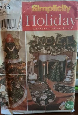 SIMPLICITY VINTAGE HOLIDAY PATTERN COLLECTION #7846 ANGEL TREE TOPPER, ... UC/FF - Image 1 of 4