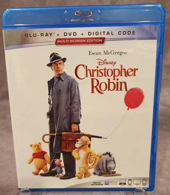 Blu Ray+DVD Movie "Christopher Robin" Ewan McGregor PG Kids Drama Comedy 2-Discs Foto 1 de 4