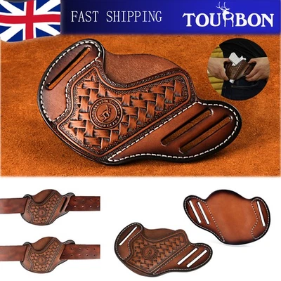 TOURBON Leather Ruger Belt Slide Holster Handgun Pancake OWB Revolver Cover Gift - Image 1 of 4