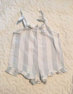 Little Co. by Lauren Conrad Striped Romper Size 3 months Linen & Organic Cotton - Picture 1 of 7