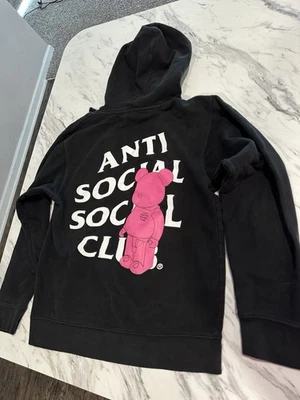 Anti Social Social Club x Bearbrick Hoodie Men's Small ASSC - Image 1 of 4