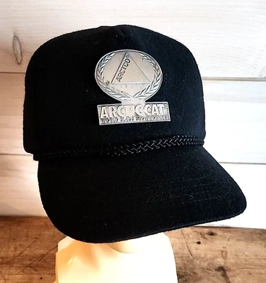 Gorra de béisbol vintage ARCTCO Arctic Cat moto de nieve medallón negra con cierre a presión Foto 1 de 4