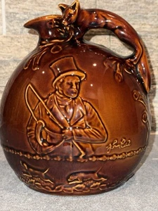 Crown Devon England Brown Stoneware Foxhunting Horse Fox & Hounds John Peel - Picture 1 of 9