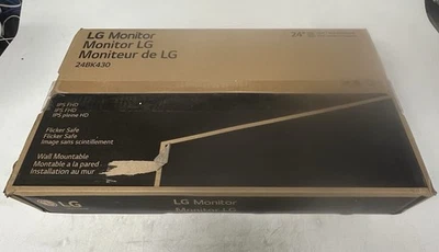 LG 24BK430H-B 24" 1920x1080 1080p IPS LCD Monitor HDMI VGA - Image 1 of 2