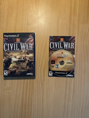Civil War A Nation Divided History Channel Playstation 2 PS2 Complete CIB - Image 1 of 4