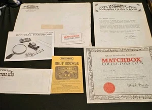 1978 Matchbox Collectors Club Original Paperwork Cars - Picture 1 of 5
