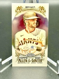 2021 Topps Allen & Ginter Chrome - Kris Bryant #122 Mini - Picture 1 of 2