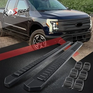6 in Flat Side Step Bar Running Boards for Ford F-150 Super Crew Cab 2022-2024 - Picture 1 of 9