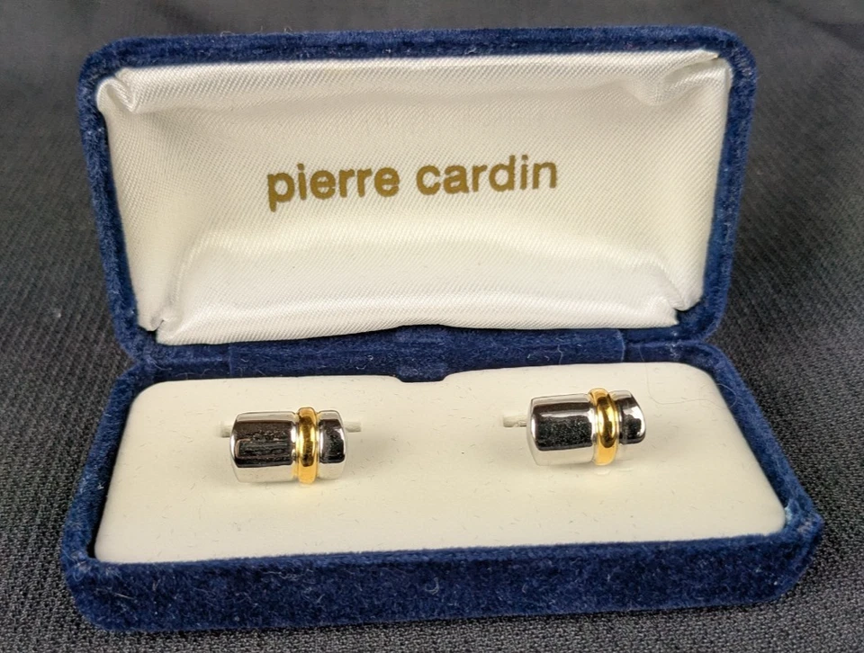 pierre cardin gold and silver tone cufflinks - Image 1 of 4