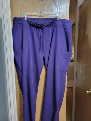 Ladies Purple Scrub Pants By Mandala Sz 3X.  Excellent Cndtn - Image 1 of 4