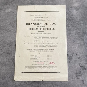 Vintage Lecture Program BOSTON SYMPHONY 1931 Holy Land EUROPE Dream Pictures - Picture 1 of 15