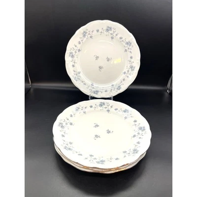 Johann Haviland Guirnalda Azul Juego de 4 Platos de Cena 10" Baviera Alemania Foto 1 de 4