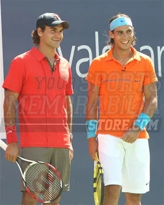 Roger Federer Rafael Nadal pre match duo smile 8x10 11x14 16x20 photo 710 - Picture 1 of 1