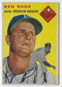 1954 Topps Ben Wade Brooklyn Dodgers #126