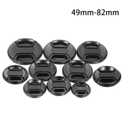 Replacement 49mm-82mm Front Lens Cap Center Snap on Lens Caps For DSLR Camera - Image 1 of 4