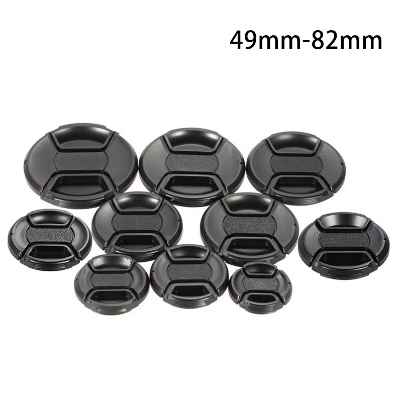Replacement 49mm-82mm Front Lens Cap Center Snap on Lens Caps For DSLR Camera - Image 1 of 4