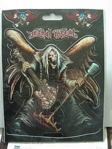 Grim Reaper Decal     Angel Wings And Guitar 2 Piece Decal  - Bild 1 von 2