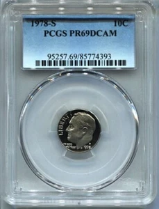 1978 S 10C Roosevelt Dime PCGS PR69DCAM - Picture 1 of 2