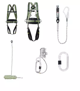 Set Auffanggurt Klettergurt EN361 + Seil 30m + Seilbremse + Falldämpfer 1,5m - Bild 1 von 7