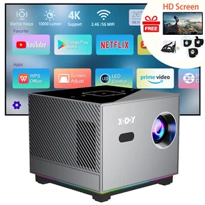 4K UHD Projector 5G Wifi Bluetooth Android Smart HDMI Beamer Home Theater Movie - Picture 1 of 14