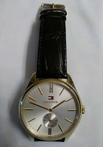 🌹Orologio elegante uomo Tommy Hilfiger 44 mm vera pelle oversize 22" marrone🌹 - Foto 1 di 12
