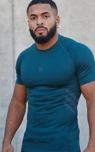 Youngla Men’s 425 IRON COMPRESSION TEES Deep Teal Large - Picture 1 of 4
