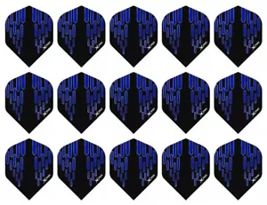 5 juegos XQMAX Contour 100 micras vuelos de dardos estándar - se envía con seguimiento - azul - Imagen 1 de 1