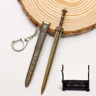 Ancient Chinese Mini Sword Keychain Sword Metal Weapon Toy Key Chain Cute Keycha - Image 1 of 4