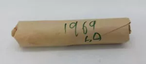 1969 Canadian Pennies (50 coins per roll) 1 Roll - Picture 1 of 3