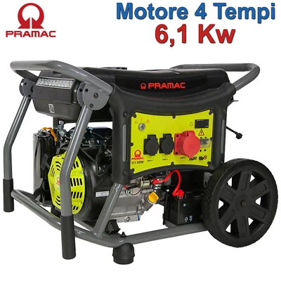 Generatore di Corrente 6kW Benzina PRAMAC Trifase Carrellato Portatile WX6250ES - Immagine 1 di 4