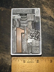 Print Blocks Lead & Copper Ornamentals Borders Dingbats. Beautiful Variety #11 - Picture 1 of 14