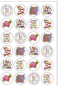 24 adornos para pasteles de papel comestibles precortados redondos para cupcakes - Imagen 1 de 9