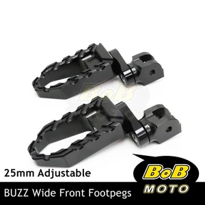 For Honda ST1300 PAN EUROPEAN 02-13 12 BUZZ 25mm Extend Front Foot Pegs BLACK - Foto 1 di 7